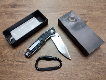 Nóż składany EDC 9Cr18MoV G10 58-59HRC taktyczny outdoor survivalowy 219 mm