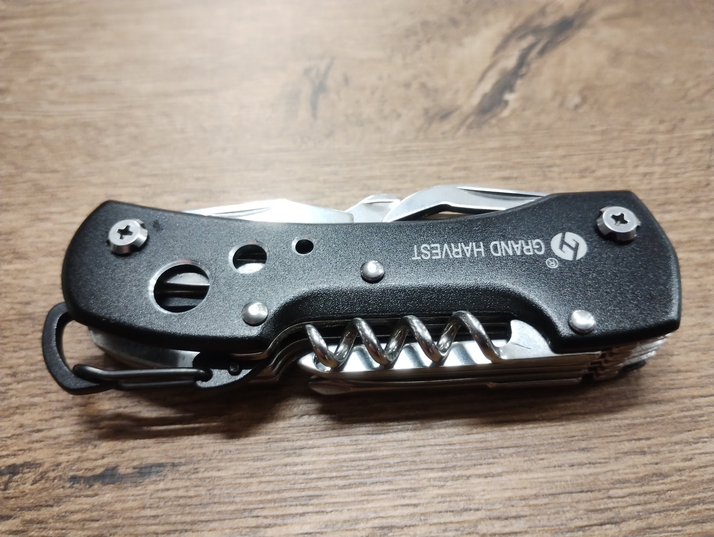 Wielofunkcyjny scyzoryk turystyczny multitool EDC 11w1 stal nierdzewna czarny
