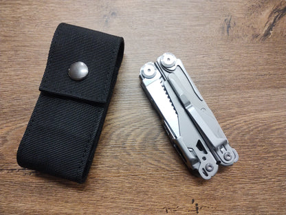 Multitool 19w1 – stal nierdzewna, nóż, piła, bity, etui EDC