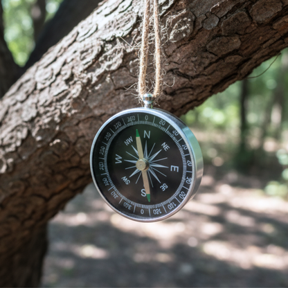 Kompas metalowy z brelokiem 40 mm