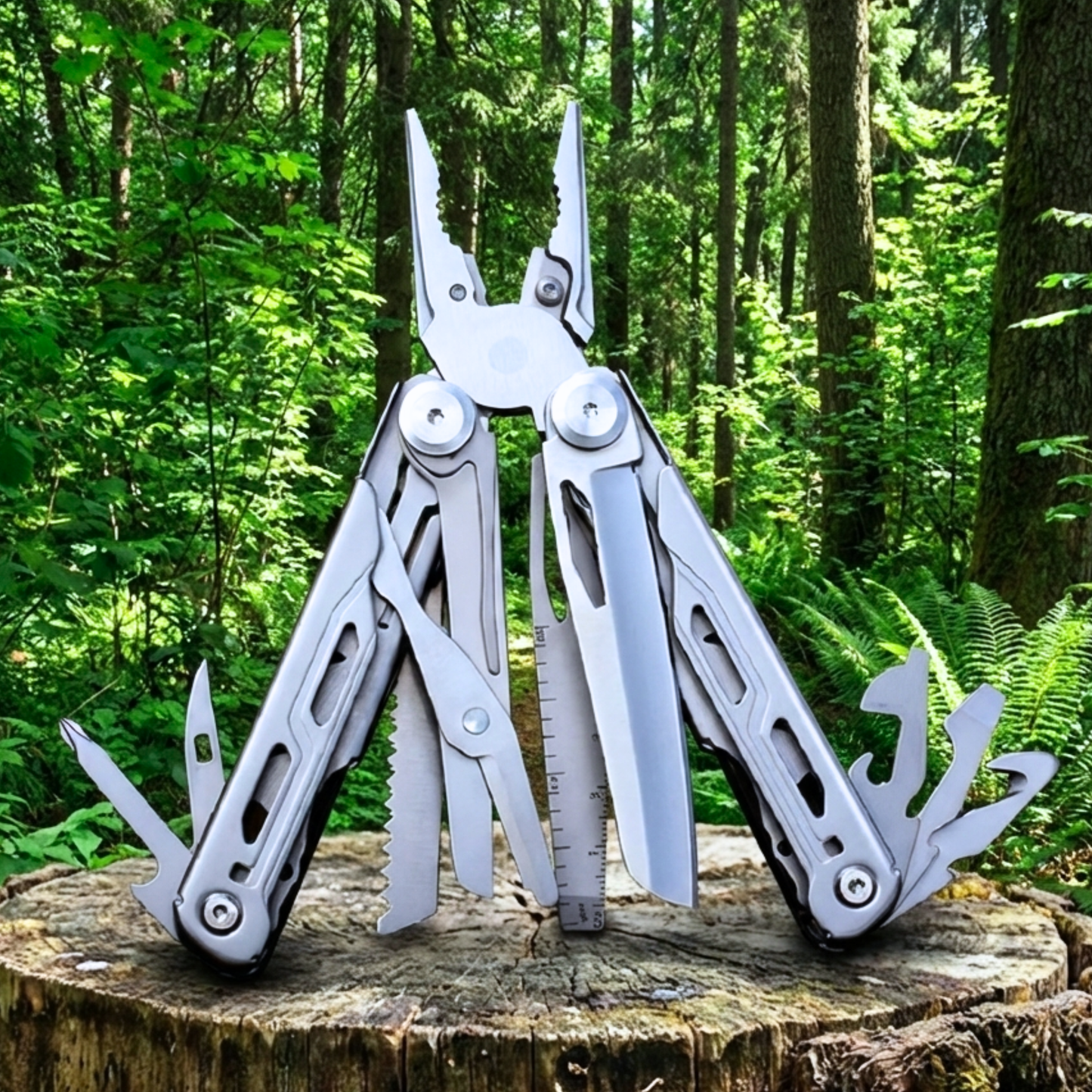 Wielofunkcyjny Multitool Survivalowy z 16 Narzędziami – Stal Nierdzewna