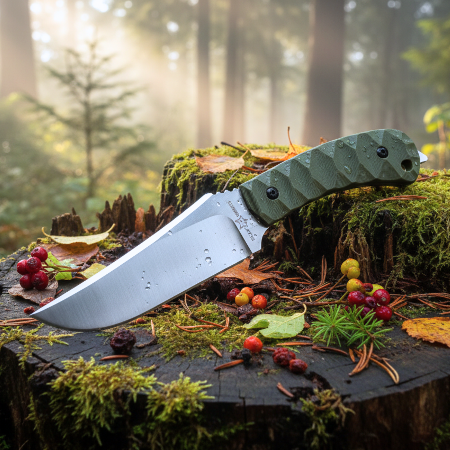 Nóż z ostrzem stałym – stal nierdzewna, pochwa kydex, wytrzymały EDC