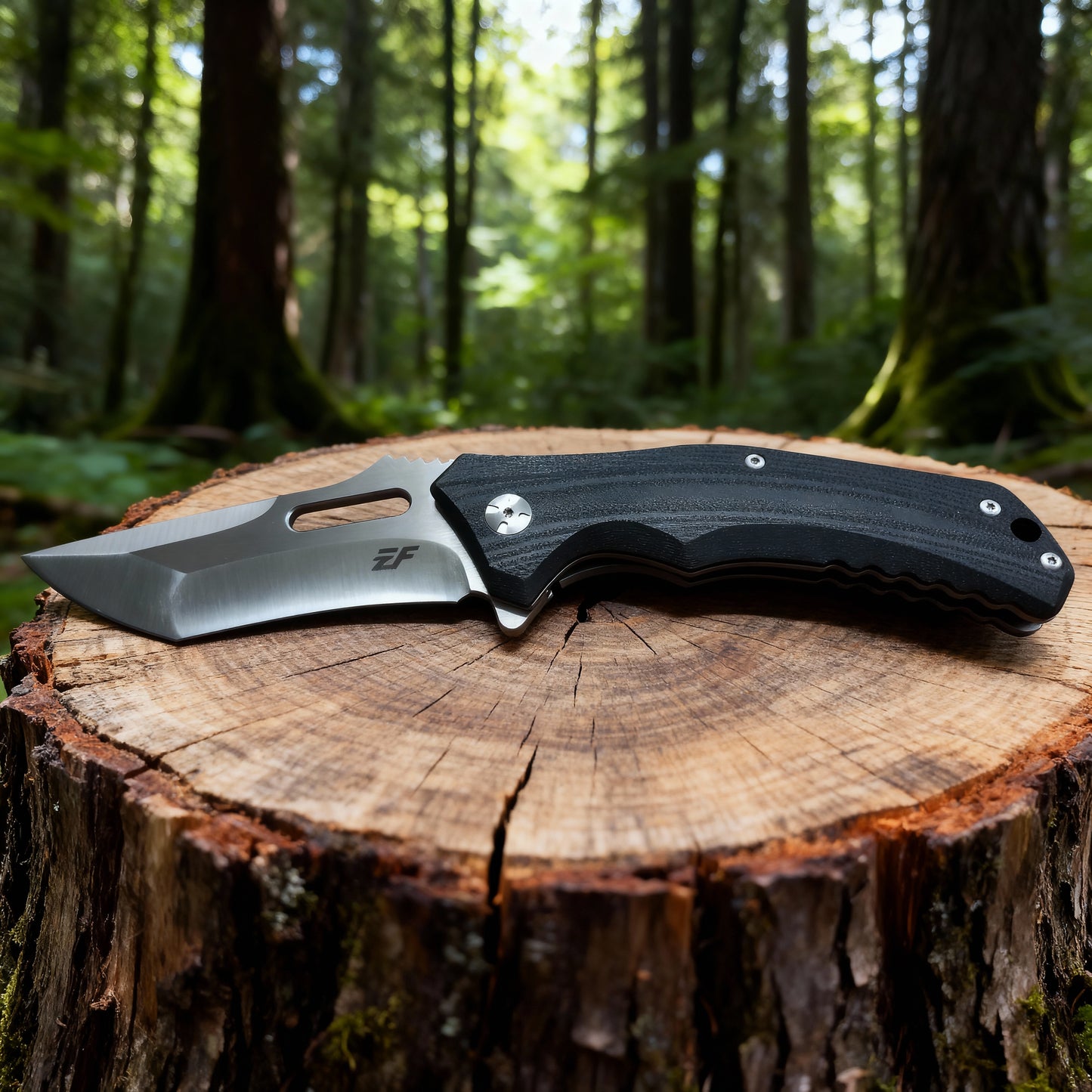 Nóż składany z ostrzem D2 i rękojeścią G10